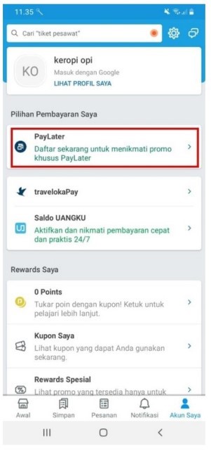 Cara daftar Paylater