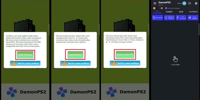 Cara Installer App Damon PS2 Emulator
