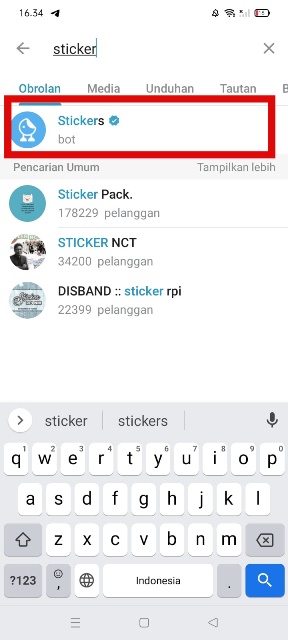 Cari Sticker Bot