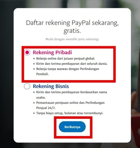 Daftar Rekening PayPal