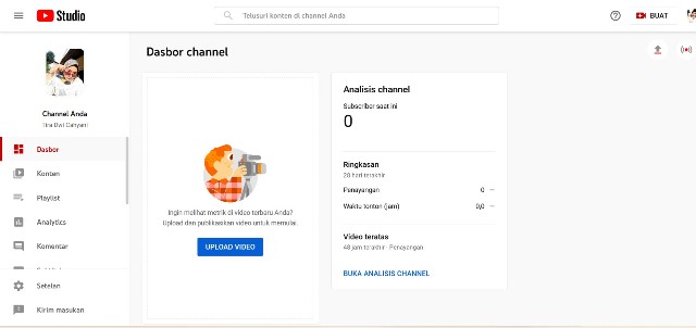 Dashboard YouTube