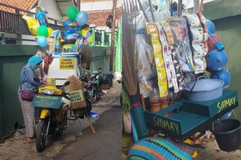 Definisi Kerja Keras Emak emak ini Jual Beragam Barang dan Jasa Pakai Motor Ada Laundry hingga Siomay