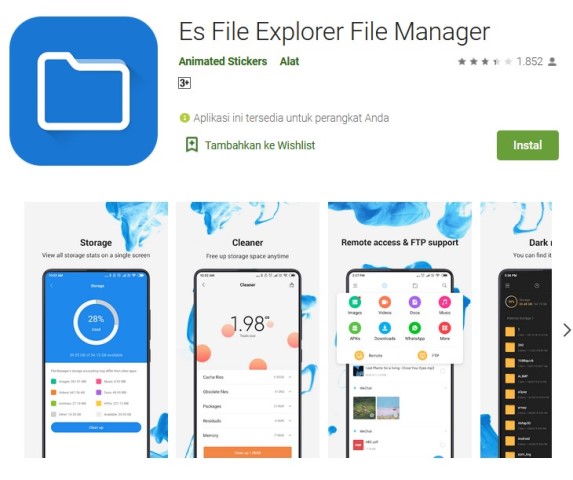 ES File Explorer File Manager - Apk Penyimpan File