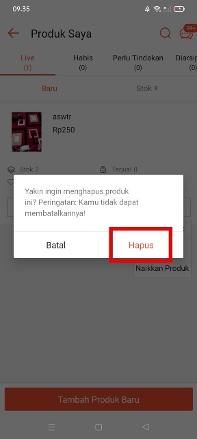 Konfirmasi Penghapusan