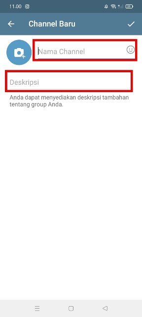 Masukan Identitas Channel
