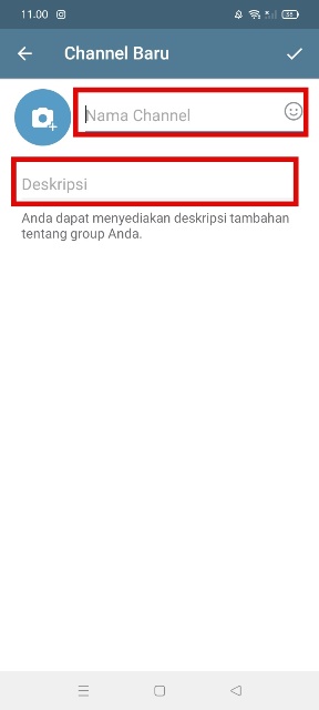 Masukan Identitas Channel