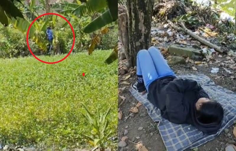 Panik Ada Satpol PP Pria ini Malah Kabur Tinggalkan Pacar yang Tidur Nyenyak di Bawah Pohon
