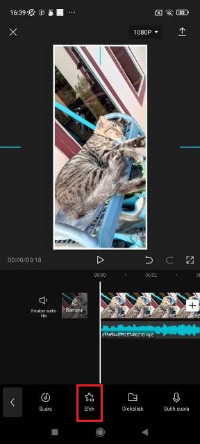 Pemilihan Efek Video