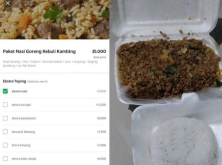 Pesan Nasi Goreng dengan Ekstra Nasi Netizen ini Auto Heran Karena Tak Sesuai Ekspektasi