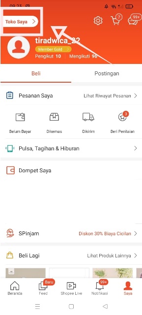 Pilih Menu Toko Saya