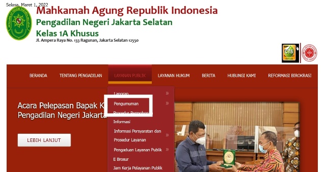 Pilih Pengumuman