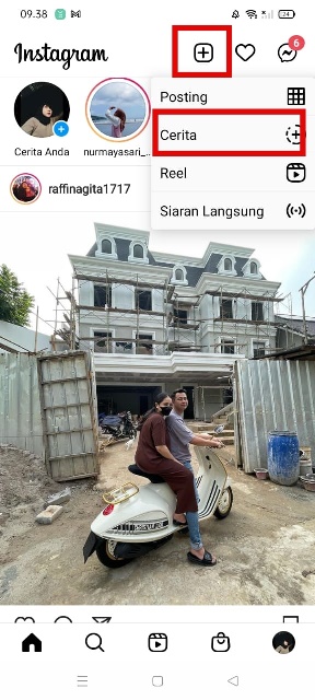 Pilih Posting Untuk Merekam Video