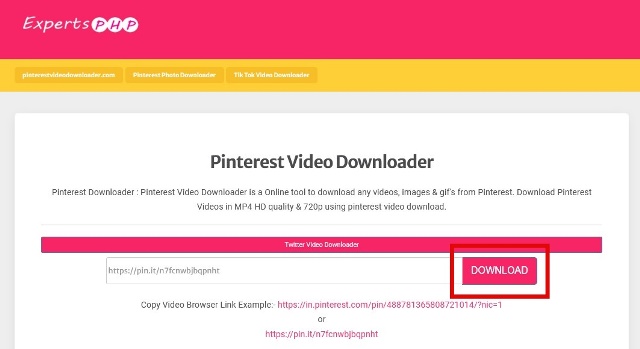 Pinterest Video Downloader