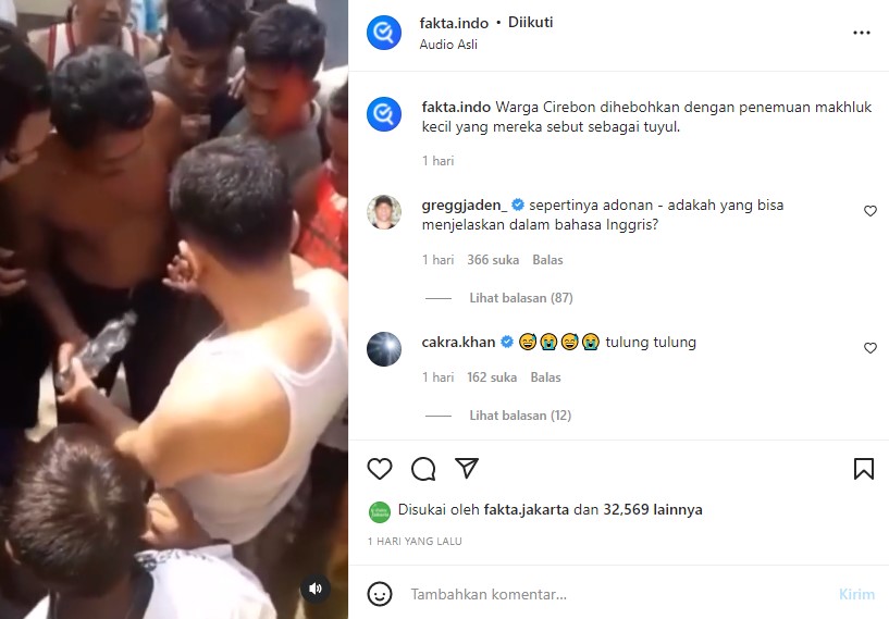 Postingan Akun Instagram @fakta.indo