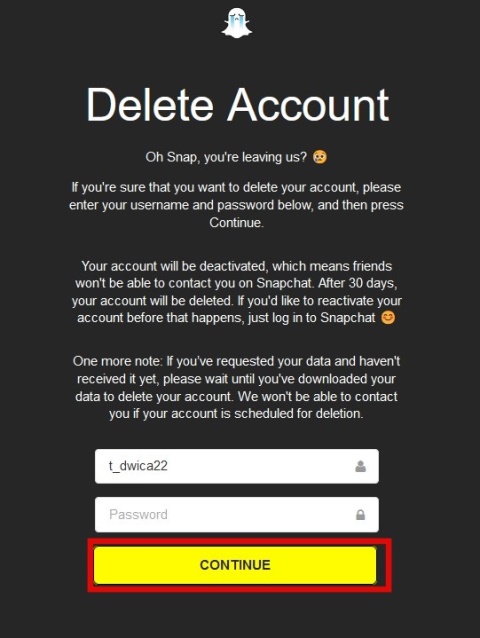 Proses Delete Account