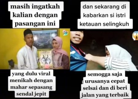 Sempat Viral Nikah Pakai Mas Kawin Sandal Jepit Netter Kaget dengan Kabar Pasangan ini Sekarang