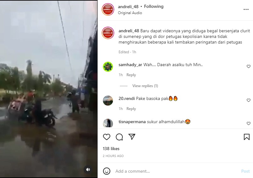 Tangkapan Laya Video Begal Ditembak Mati Polisi