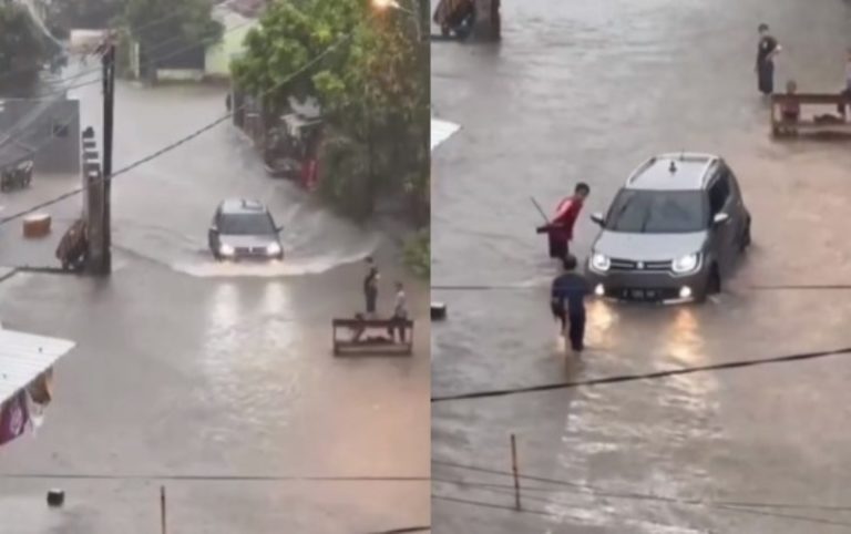 Terobos Banjir Pengemudi Mobil Auto Diamuk Warga Karena Gelombang Air Masuk Rumah