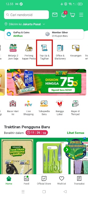 Top Up dan Tagihan