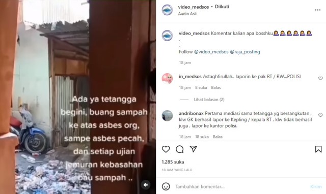 Unggahan Akun Instagram @video medsos