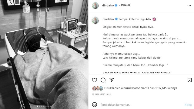 Unggahan Dinda Hauw di Instagram