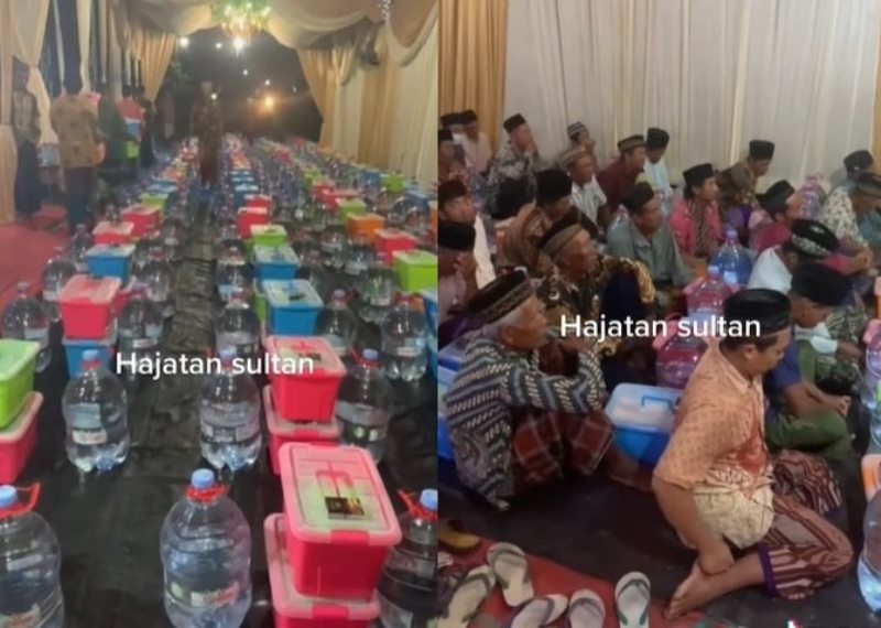 VIRAL Hajatan Sultan di Bojonegoro Tamu Diberi Galon dan Kontainer Makanan