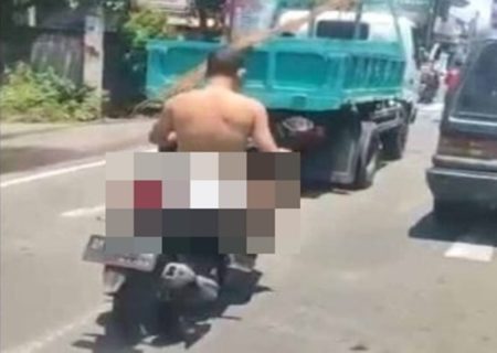 VIRAL Polisi Pangkat Aipda Telanjang Bulat Saat Kendarai Motor di Buleleng Bali