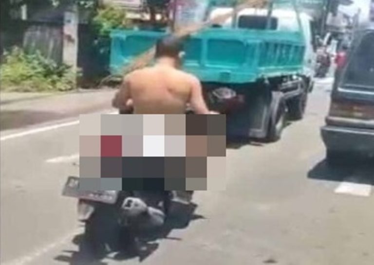 VIRAL Polisi Pangkat Aipda Telanjang Bulat Saat Kendarai Motor di Buleleng Bali