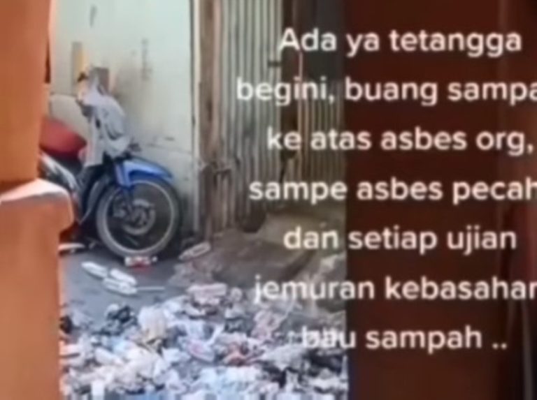 Viral Kelakuan Tetangga Zalim Suka Buang Sampah ke Asbes Rumah Orang hingga Menggunung