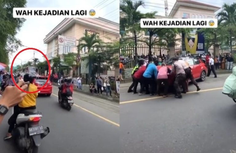 Viral Mobil Parkir Sembarangan di Rel Warga Harus Angkat Paksa Karena Kereta Mau Lewat