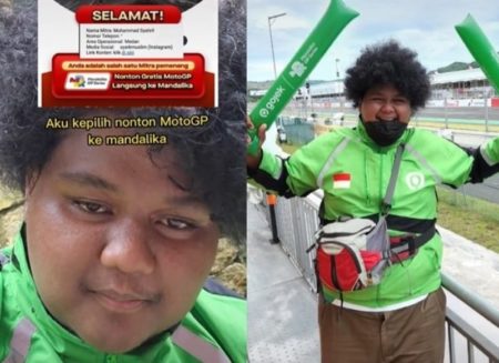 Viral Momen Driver Ojol Terpilih Nonton MotoGP di Mandalika Secara Langsung Happy Banget