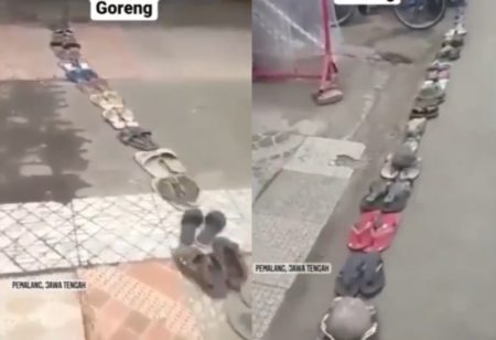 Viral Penampakan Antrean Sandal Demi Dapatkan Minyak Goreng Sampai Mengular ke Jalan