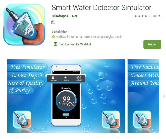 simulator pendeteksi air