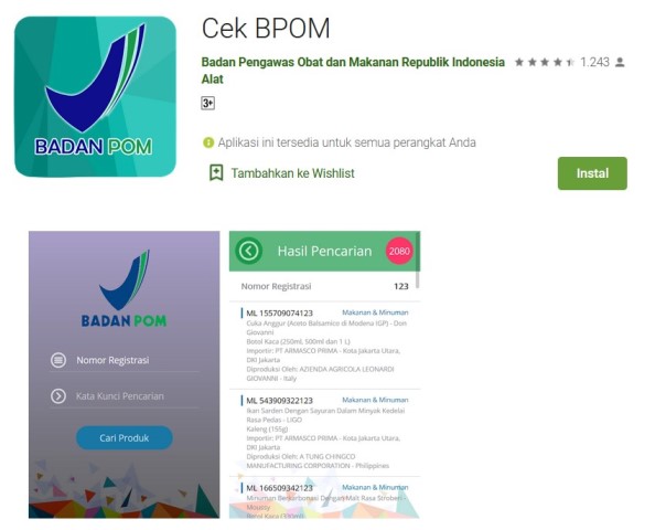 Aplikasi Cek BPOM