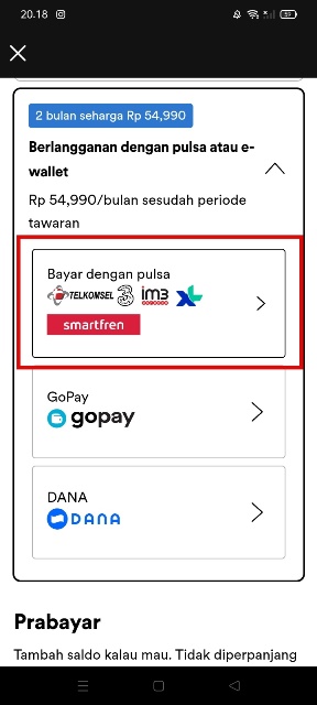 Bayar dengan Pulsa