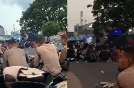 Bikin Hati Adem Polisi dan Mahasiswa Terekam Buka Puasa Bersama Saat Demo 11 April