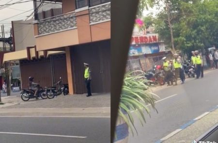 Cerdas Banget Emak emak Mendadak Parkir di Depan Ruko Untuk Hindari Razia Polisi