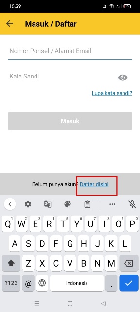 Daftar Akun