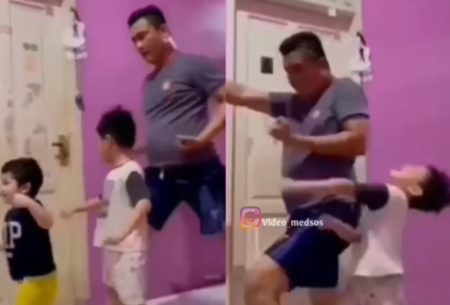 Detik detik Ayah Tak Sengaja Malah Sikut Dahi Anak Saat Ajarkan Silat Endingnya Benjol
