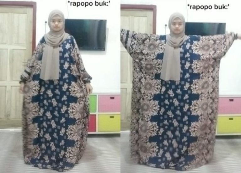 Kayak Cosplay Jadi Kelelawar Momen Wanita Coba Baju Lebaran dari Sang Ibu Bikin Ngakak