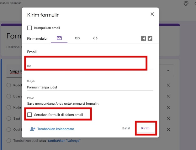 Masukan Identitas Penerima