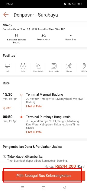Pilih Sebagai Bus Keberangkatan