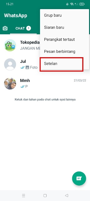 Pilih Setelan