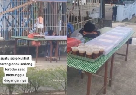 Sepi Pembeli Bocah Penjual Takjil Akhirnya Ketiduran Saat Tunggu Lapak