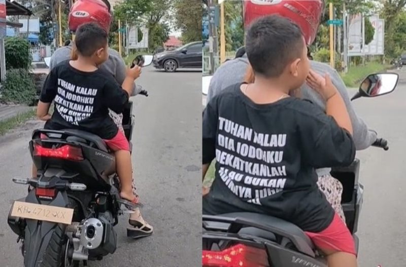 Viral Kelakuan Random Bocah yang Asyik Makan Angin Sukses Bikin Ngakak