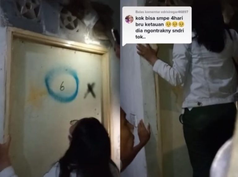 Viral Penggerebekan Kamar Kos yang Penghuni Diduga Bunuh Diri Wanita ini Histeris Usai Ngintip ke Dalam