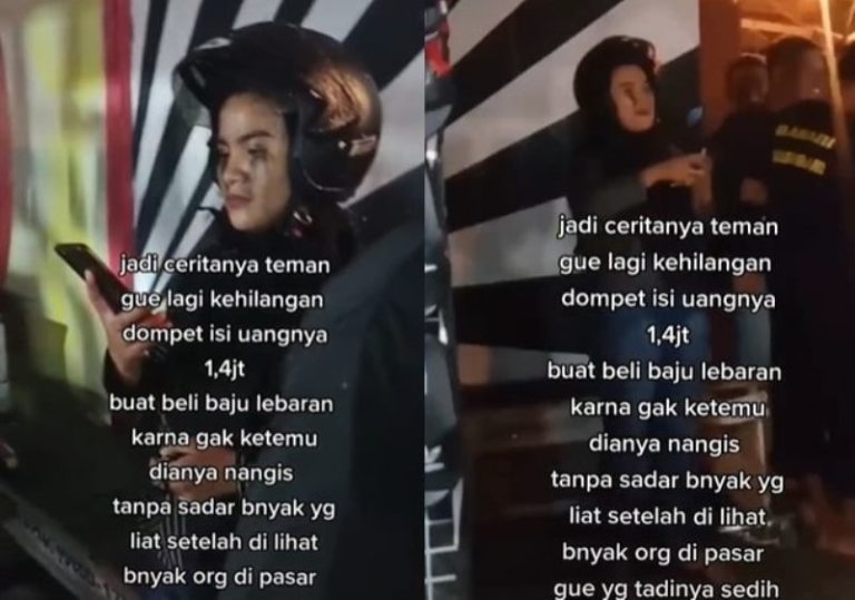 Wanita ini Nangis Gagal Beli Baju Lebaran Gegara Dompet Hilang Muka Cemongnya Bikin Salfok