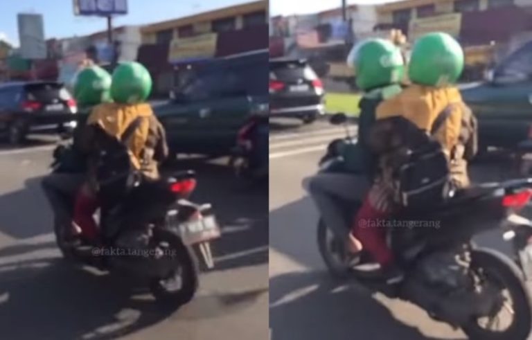 Bonceng Penumpang Emak emak Posisi Duduk Driver Ojol ini Bikin Kasihan