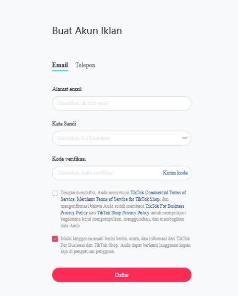 Buat Akun Iklan TikTok