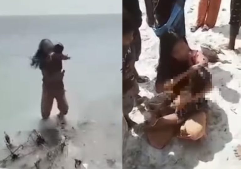 Ibu Ketiduran Seorang Anak Balita Ditemukan Tewas Mengapung di Bibir Pantai